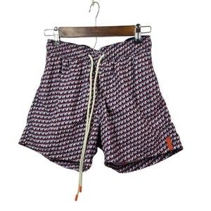 Swims Lined Swim Shorts Abstract Drawstring Waist Mens Small